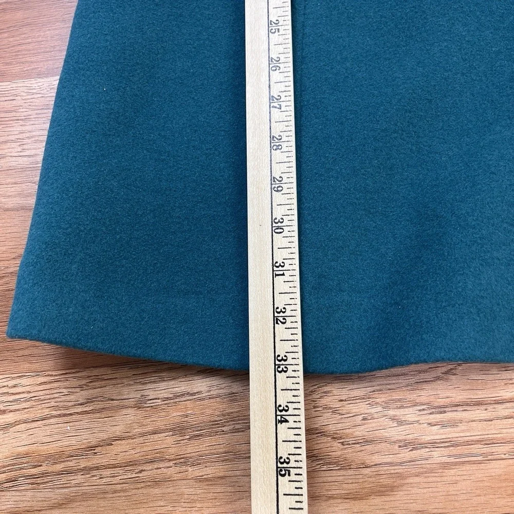 Lands' End Wool Blend Pea Coat Turquoise Women's‎ Size 14P